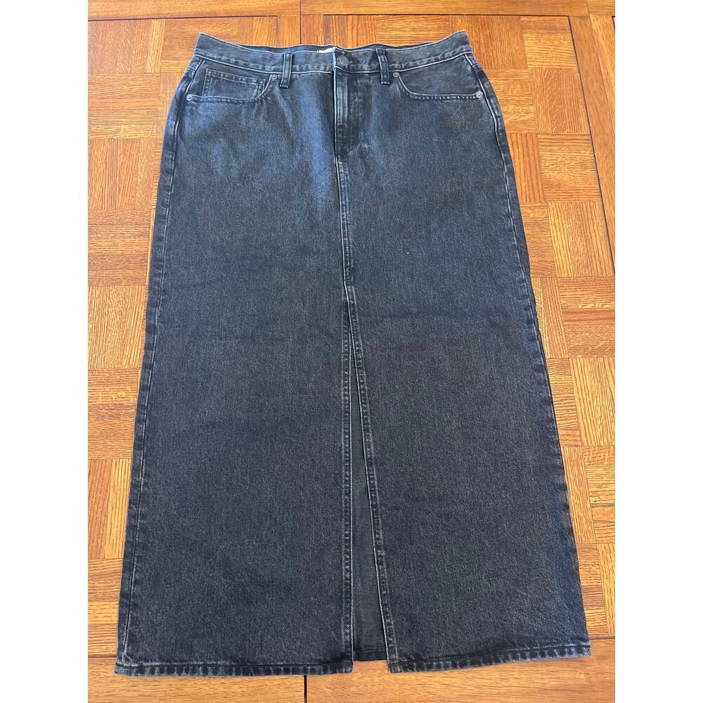 Madewell denim slit maxi skirt Size 29 - Picture 2 of 6